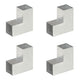 Vidaxl paalverbindingen 4 st l-vorm 91x91 mm gegalvaniseerd metaal