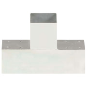 Vidaxl paalverbindingen 4 st t-vorm 91x91 mm gegalvaniseerd metaal - afbeelding 3
