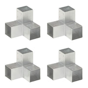 Vidaxl paalverbindingen 4 st y-vorm 91x91 mm gegalvaniseerd metaal - afbeelding 1