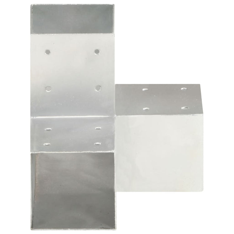 Vidaxl paalverbindingen 4 st y-vorm 91x91 mm gegalvaniseerd metaal