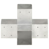 Vidaxl paalverbindingen 4 st x-vorm 91x91 mm gegalvaniseerd metaal