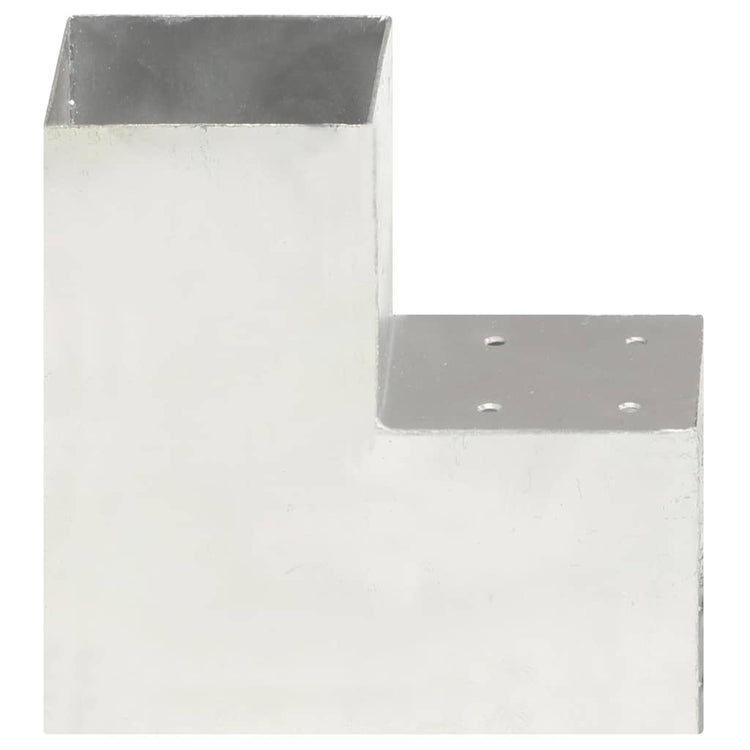 Vidaxl paalverbinding l-vorm 101x101 mm gegalvaniseerd metaal