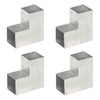 Vidaxl paalverbindingen 4 st l-vorm 101x101 mm gegalvaniseerd metaal
