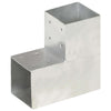 Vidaxl paalverbindingen 4 st l-vorm 101x101 mm gegalvaniseerd metaal