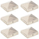 Vidaxl paalkappen 6 st piramide 81x81 mm roestvrij staal