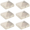 VidaXL Paalkappen 6 st piramide 81x81 mm roestvrij staal