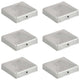 Vidaxl paalkappen 6 st piramide 81x81 mm gegalvaniseerd metaal