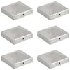 VidaXL Paalkappen 6 st piramide 81x81 mm gegalvaniseerd metaal