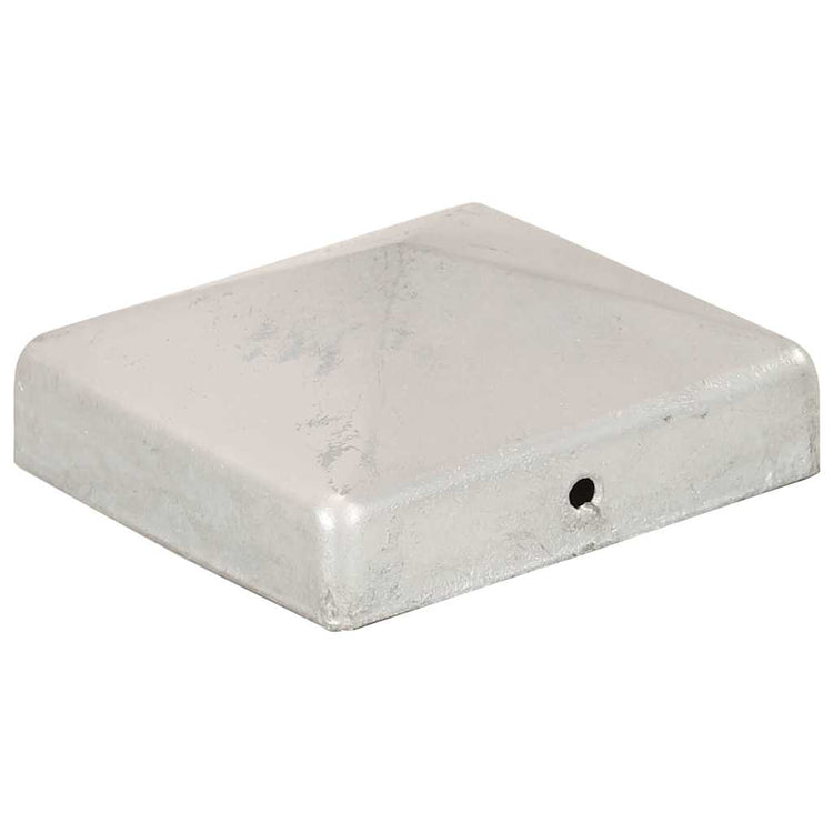 Vidaxl paalkappen 6 st piramide 81x81 mm gegalvaniseerd metaal