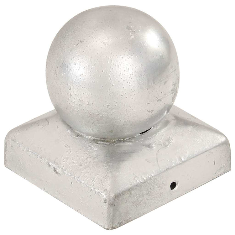 Vidaxl paalkappen 6 st bol 71x71 mm gegalvaniseerd metaal