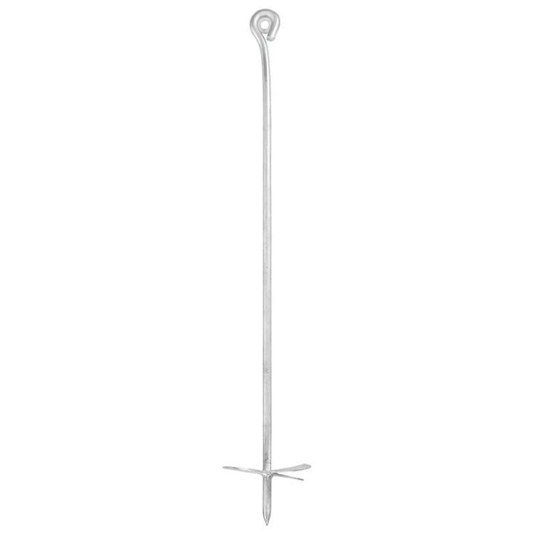 Vidaxl grondankers 4 st 10x60 cm gegalvaniseerd metaal