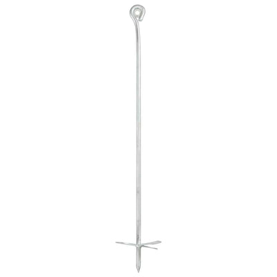 Vidaxl grondankers 6 st 10x60 cm gegalvaniseerd metaal