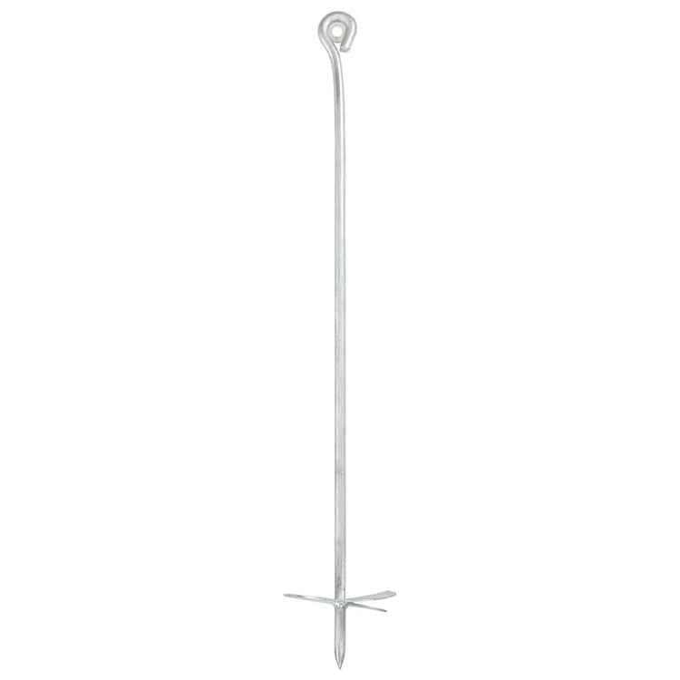 Vidaxl grondankers 6 st 10x60 cm gegalvaniseerd metaal