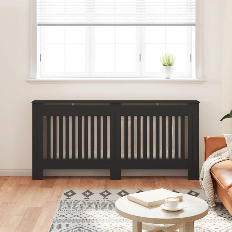 Vidaxl radiatorombouw 172x19x81,5 cm mdf zwart