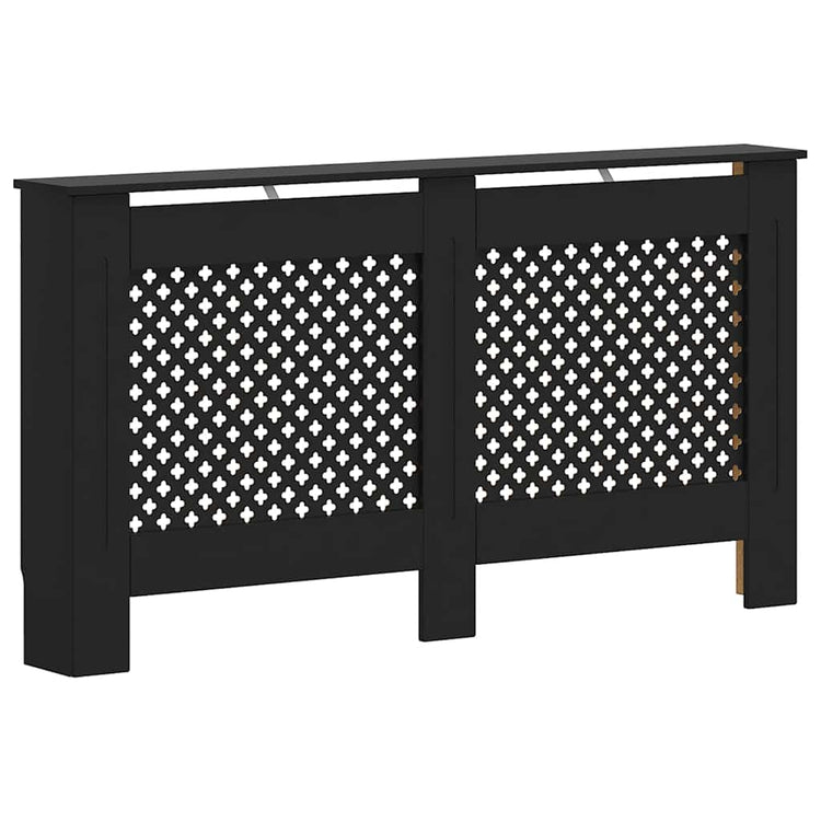 Vidaxl radiatorombouw 152x19x81,5 cm mdf zwart