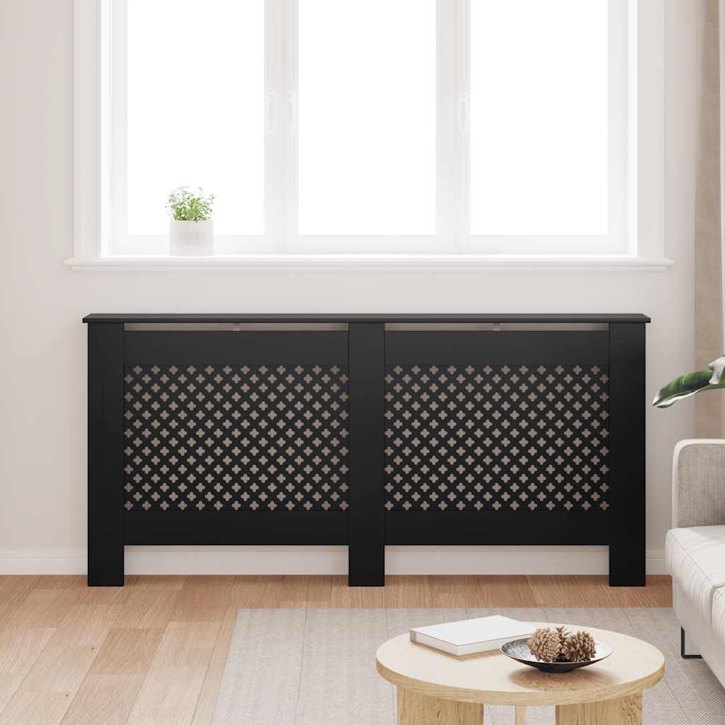 Vidaxl radiatorombouw 172x19x81,5 cm mdf zwart