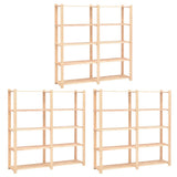 VidaXL Opbergrekken 5-laags 3 st 170x38x170 cm grenenhout 500 kg - afbeelding 1