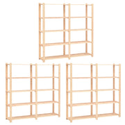 VidaXL Opbergrekken 5-laags 3 st 170x38x170 cm grenenhout 500 kg - afbeelding 1