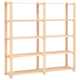 VidaXL Opbergrekken 5-laags 5 st 170x38x170 cm grenenhout 500 kg - afbeelding 3