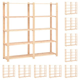 VidaXL Opbergrekken 5-laags 10 st 170x38x170 cm grenenhout 500 kg - afbeelding 1