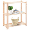 Vidaxl opbergrekken 3-laags 2 st 80x38x90 cm massief grenenhout 150 kg