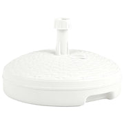 Vidaxl parasolvoet gevuld met zand water 20 l kunststof rattan wit - afbeelding 1