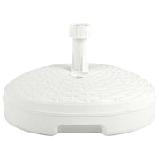 Vidaxl parasolvoet gevuld met zand water 20 l kunststof rattan wit - afbeelding 2