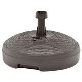 Vidaxl parasolvoet gevuld met zand water 20 l kunststof rattan bruin - afbeelding 1