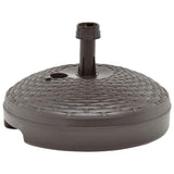 Vidaxl parasolvoet gevuld met zand water 20 l kunststof rattan bruin - afbeelding 3