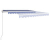 VidaXL Luifel handmatig uittrekbaar 300x250 cm blauw en wit