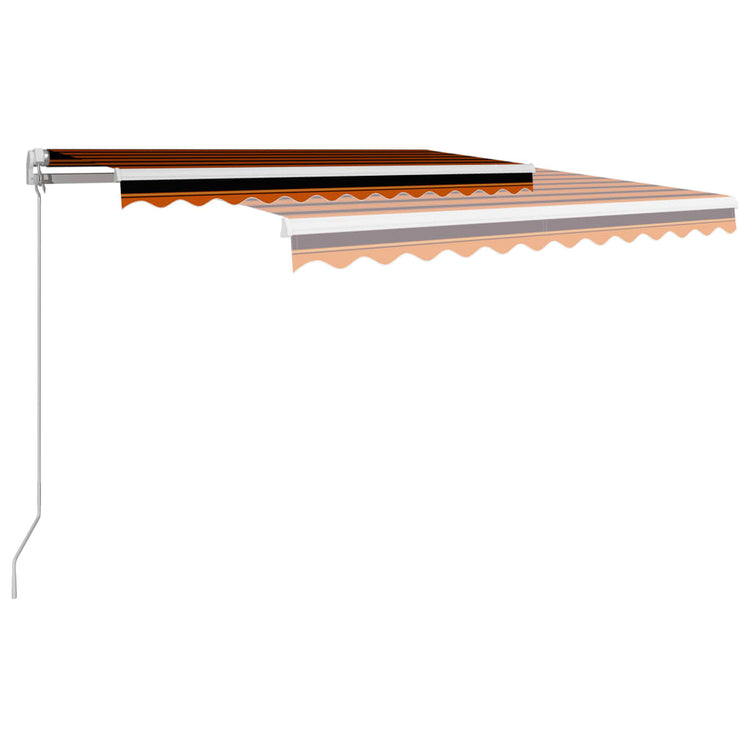 Vidaxl luifel handmatig uittrekbaar 300x250 cm oranje en bruin