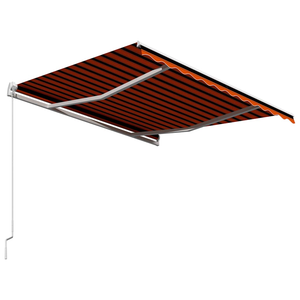 Vidaxl luifel handmatig uittrekbaar 350x250 cm oranje en bruin