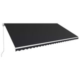 VidaXL Luifel handmatig uittrekbaar 600x300 cm antraciet - afbeelding 2