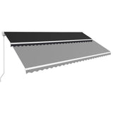 VidaXL Luifel handmatig uittrekbaar 600x300 cm antraciet - afbeelding 3