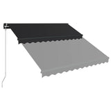 VidaXL Luifel handmatig uittrekbaar 350x250 cm antraciet - afbeelding 3