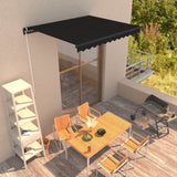 VidaXL Luifel handmatig uittrekbaar 350x250 cm antraciet - afbeelding 1