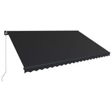 VidaXL Luifel handmatig uittrekbaar met LED 500x300 cm antraciet - afbeelding 3