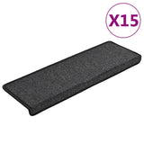 Vidaxl trapmatten 15 st 65x21x4 cm antraciet rechthoekige rand - afbeelding 2