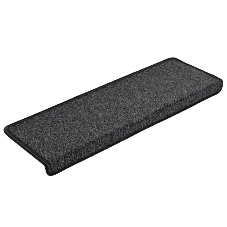 Vidaxl trapmatten 15 st 65x21x4 cm antraciet rechthoekige rand