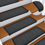 Vidaxl trapmatten 15 st 65x21x4 cm antraciet rechthoekige rand - afbeelding 1