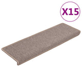 Vidaxl trapmatten 15 st 65x21x4 cm lichtbruin met rechthoekige rand - afbeelding 2