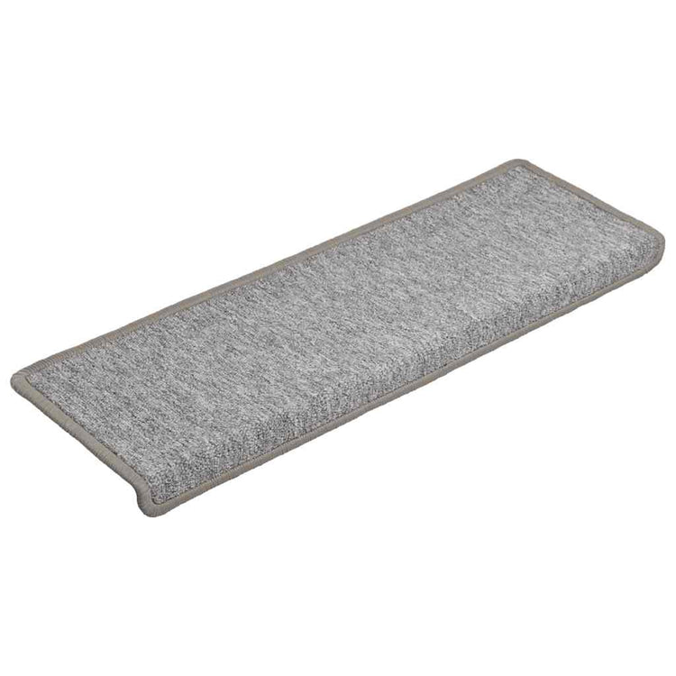 Vidaxl trapmatten 15 st 65x21x4 cm lichtgrijs met rechthoekige rand