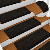 Vidaxl trapmatten 15 st 65x21x4 cm zwart rechthoekige rand - afbeelding 1