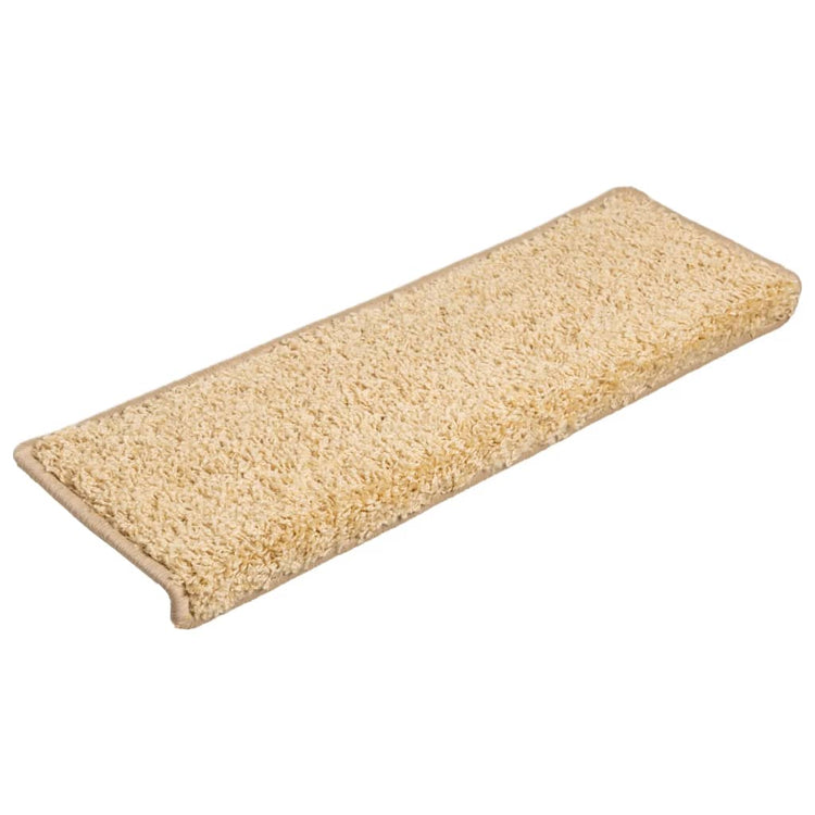 Vidaxl trapmatten 15 st 65x21x4 cm crème met rechthoekige rand