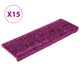 Vidaxl trapmatten 15 st 65x21x4 cm violet rechthoekige rand
