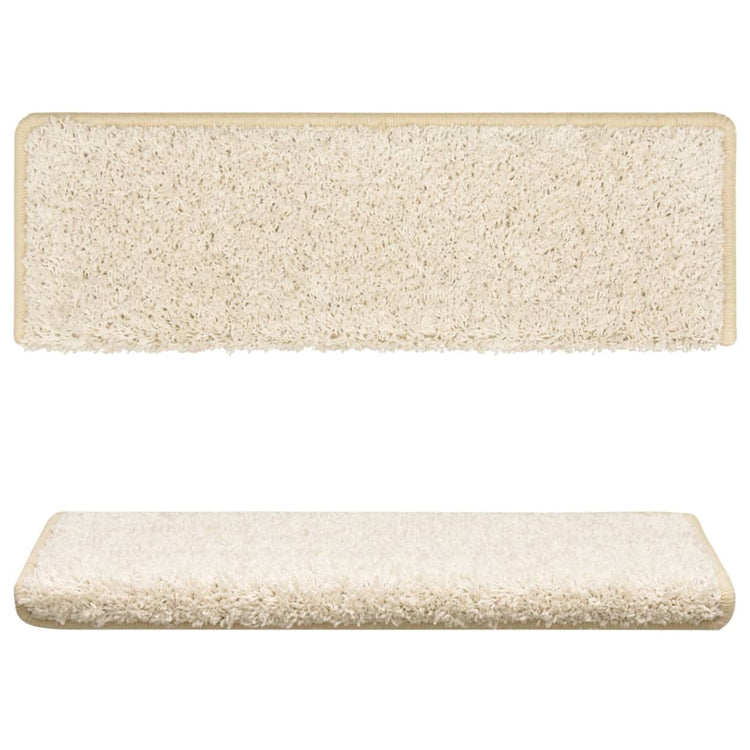Vidaxl trapmatten 15 st 65x21x4 cm wit rechthoekige rand