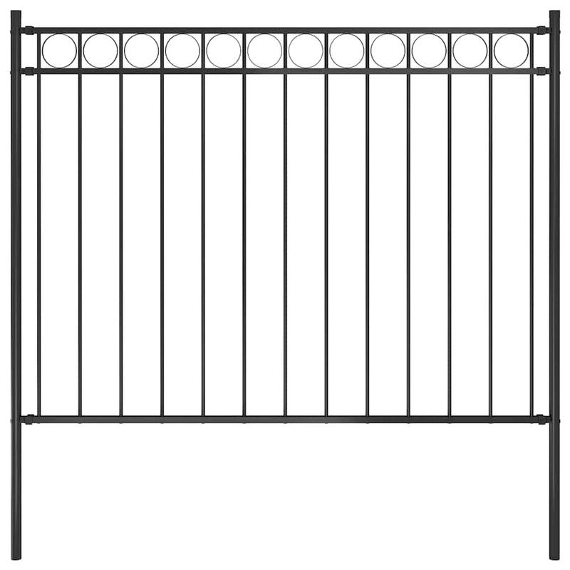 Vidaxl tuinhek staal 1,81x1 m zwart