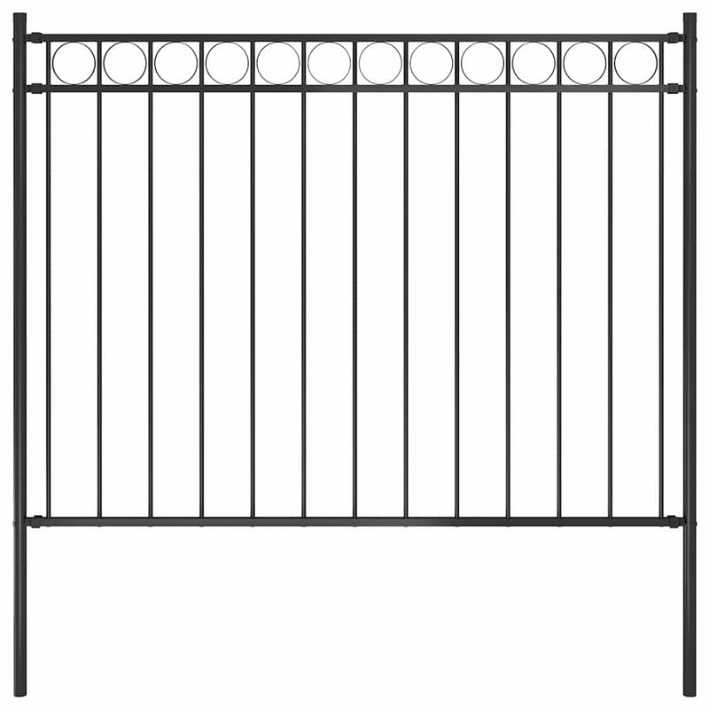 Vidaxl tuinhek staal 1,81x1,2 m zwart