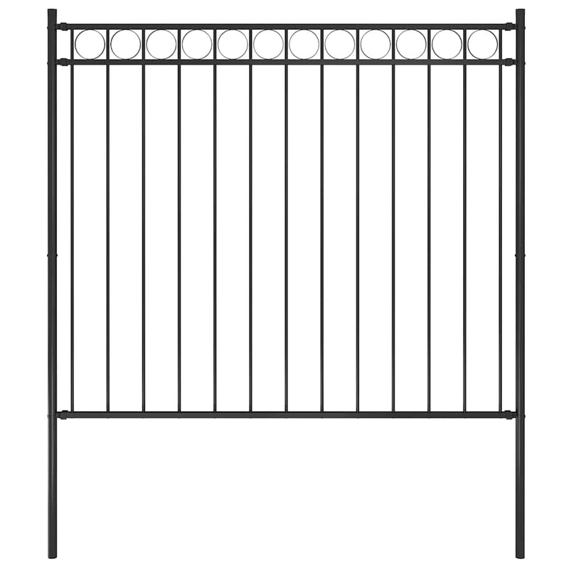 Vidaxl tuinhek staal 1,81x1,5 m zwart