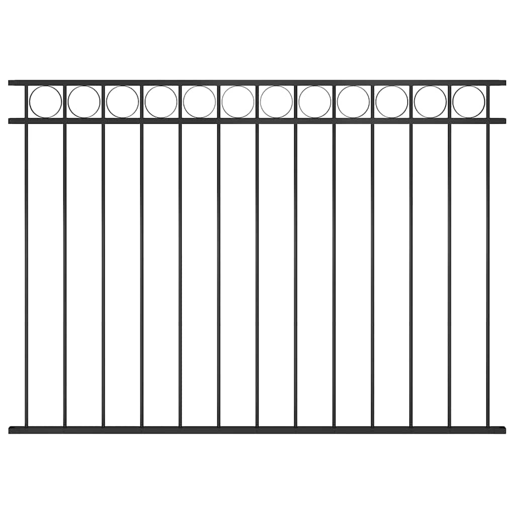 Vidaxl schuttingpaneel staal 1,7x1,2 m zwart